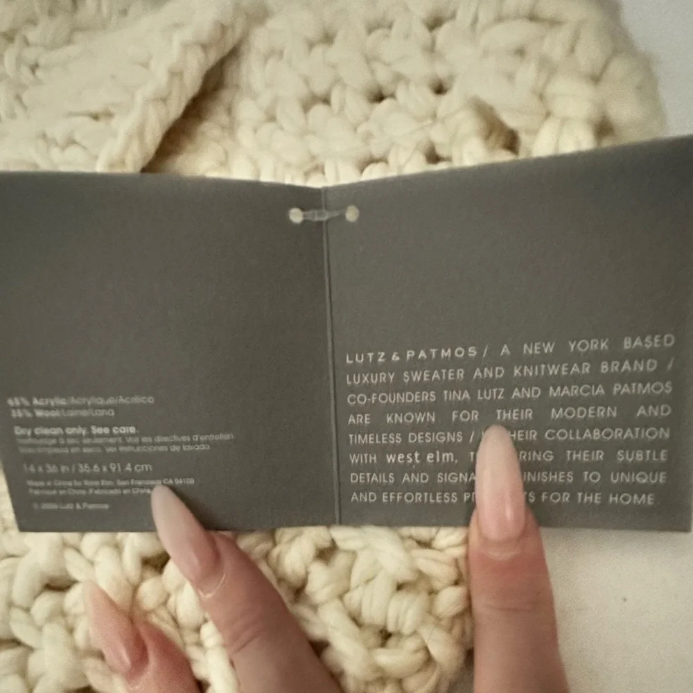 West Elm cable knit